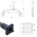 Originale EFT impianto agricolo Uav Y doppio ugello asta estesa doppio ugello E616 E416 G616 G620 G630 G420
